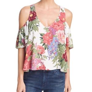 Show me your mumu cold shoulder floral top